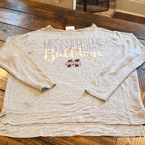 Champion Gray Long Sleeve Tee. Mississippi State MSU. Medium. Great condition